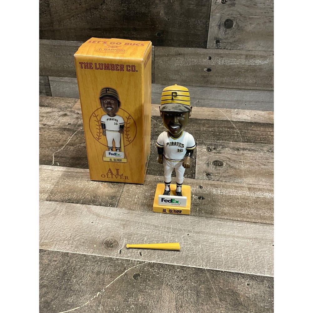 Pittsburgh Pirates Al Oliver Bobblehead The Lumber Co 2008 SGA FedEx Box BROKE